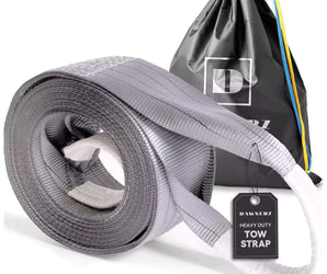 Dawnerz 70,000 lb heavy duty tow strap 30 ft