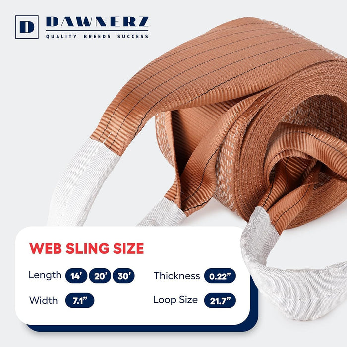 Lifting Sling Size Variations and Dimensions Infographic for 13200