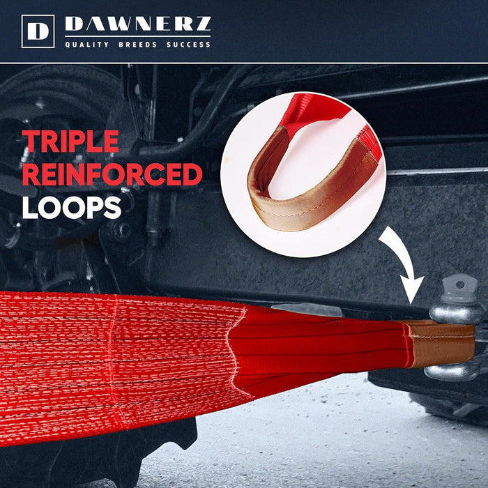 Heavy Duty Truck Tow Strap | MBS 90000 lb 30ft - Dawnerz Tow Straps