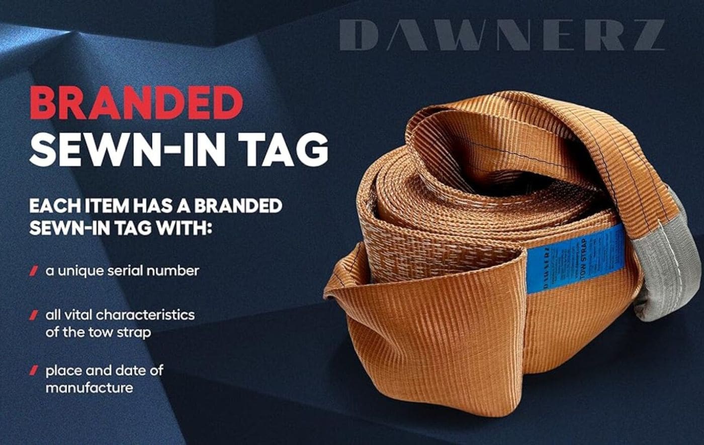 Dawnerz Heavy Duty Tow Strap for Tractors